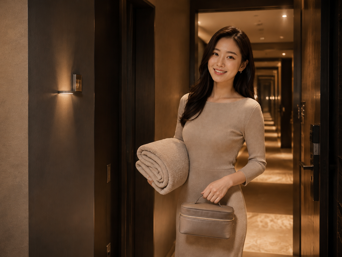 인천 간석 방문 홈케어 일정을 준비하는 젊은 성인 한국 여성 관리사